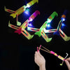 LED Light-Up Flying Copter Toys with Catapult Launcher