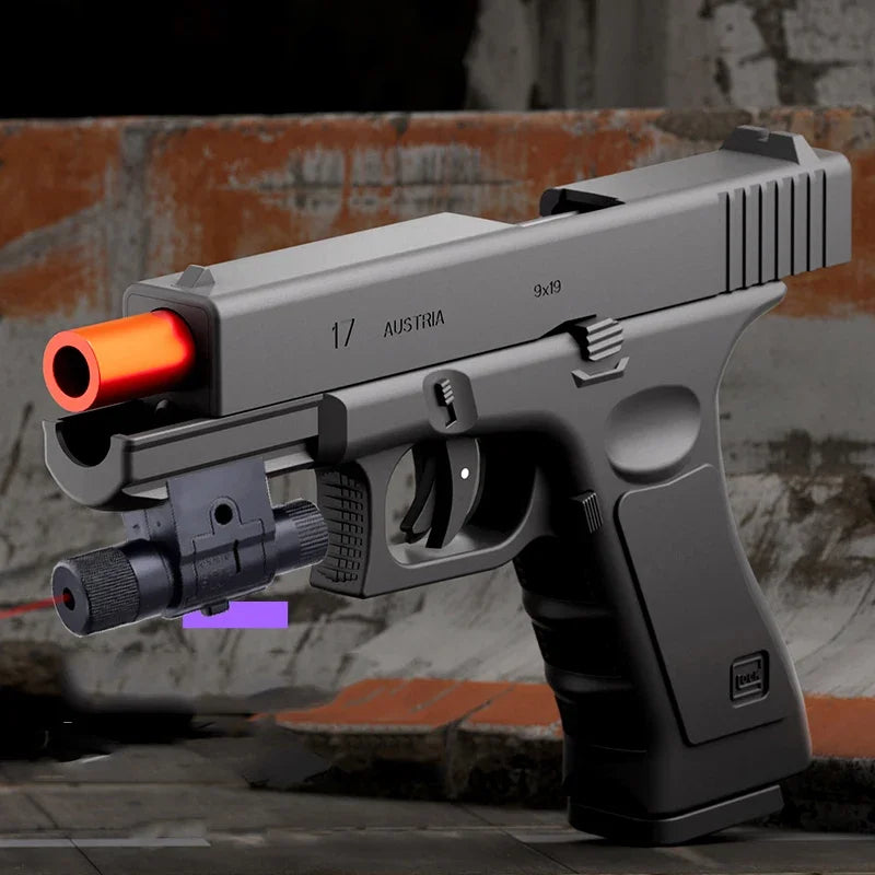 Soft Bullet Pistol with Blowback Action and Shell Ejection