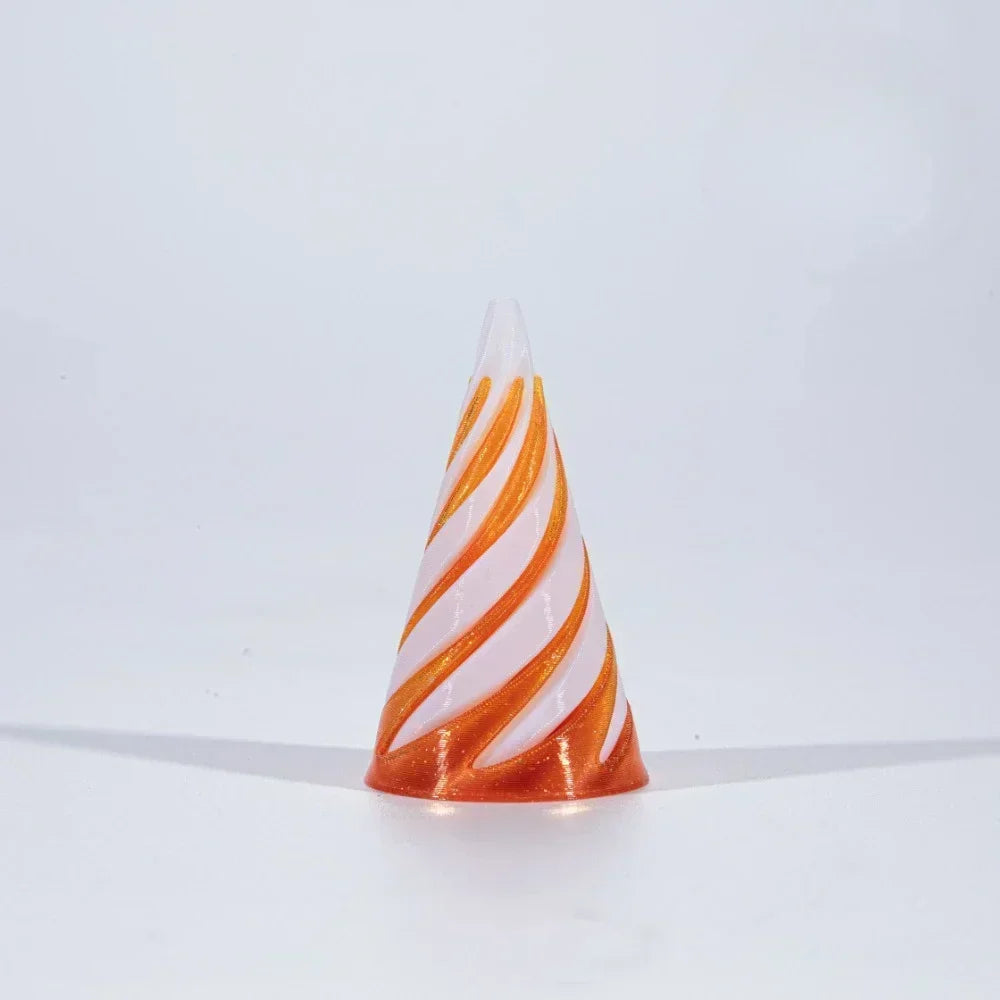 3D Printed Spiral Cone Passthrough Pyramid Sculpture