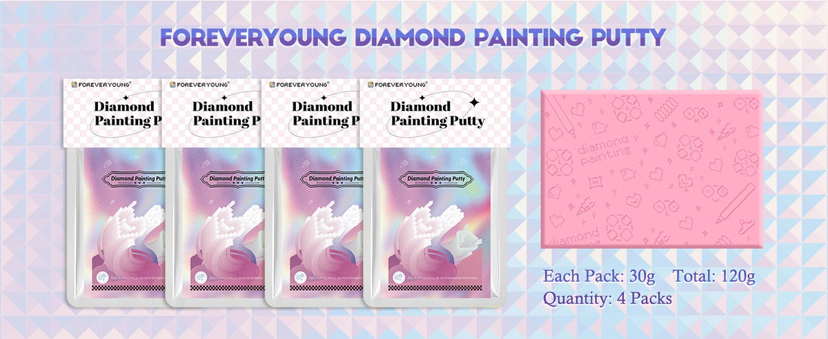 Diamond Painting Putty Wax — 4-Pack Resin Clay for Precision Placement