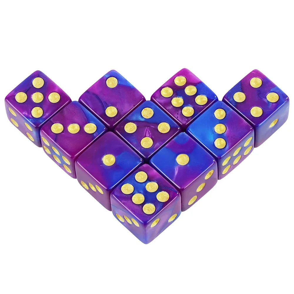 Classic Acrylic Dice Set – 12mm Six-Sided with Standard Dots