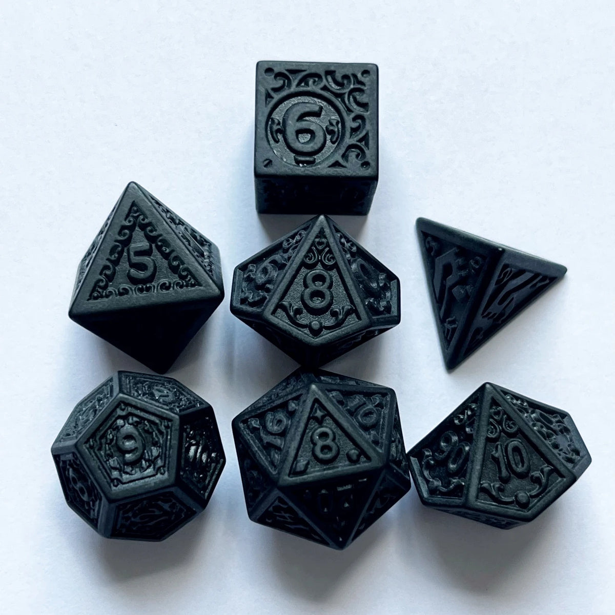 Vintage Retro Polyhedral Dice Set for Tabletop RPG Gaming