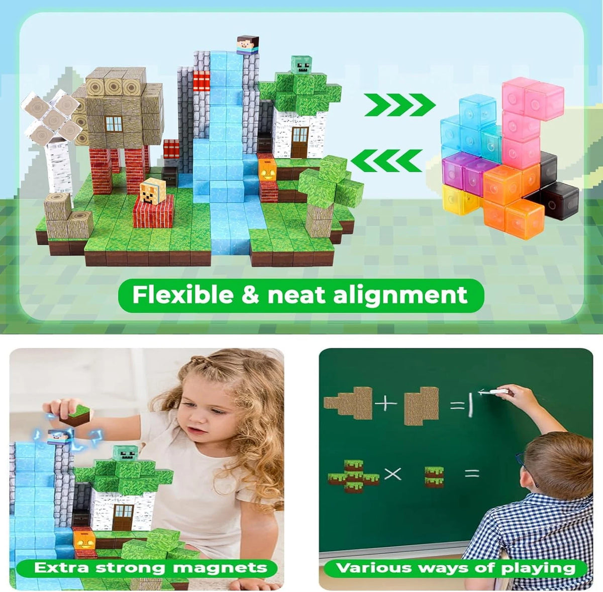 Magnetic Forest House Building Blocks Set