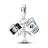 Sterling Silver Travel Charm Bead for Bracelets and Necklaces
