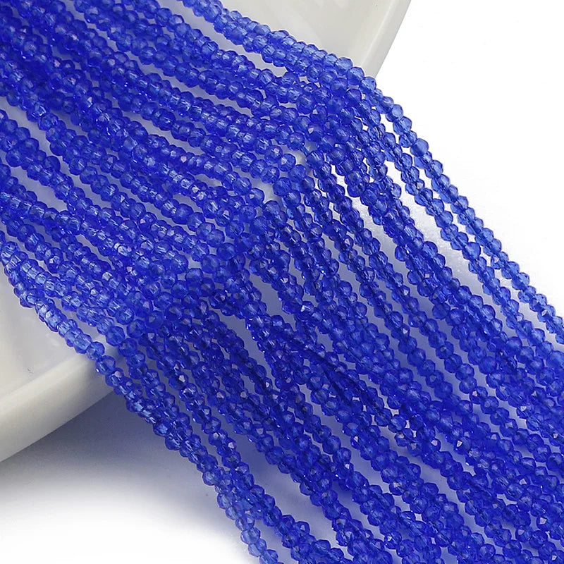 2mm Austrian Crystal Spacer Beads – White AB Finish