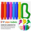 Colorful Telescopic Pop Tubes Sensory Toy Set (8 Pieces)