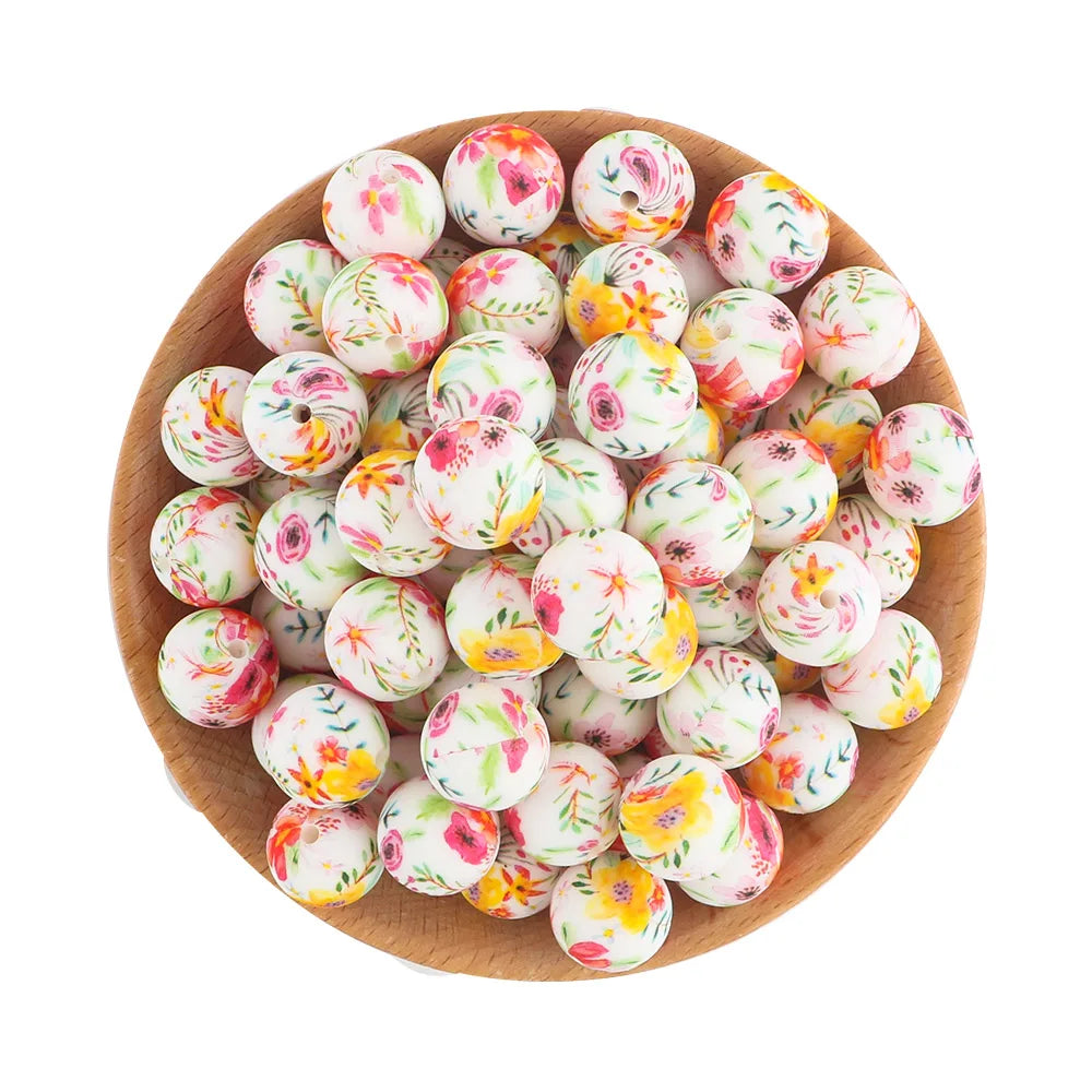 Pink Silicone Round Beads for DIY Jewelry Making
