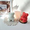 3D Rose Love Bear Silicone Mold for Candles, Soap, and Resin Crafts