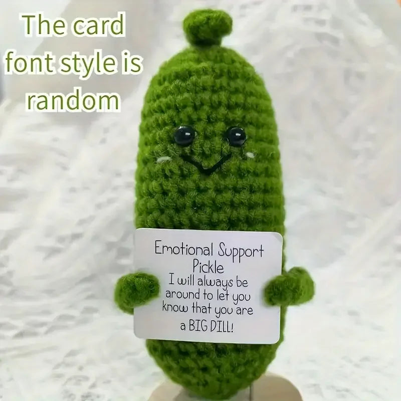 Handmade Crochet Emotional Support Poo Doll with Card
