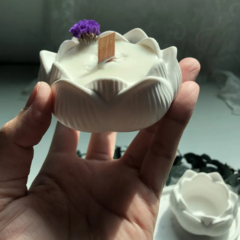 Lotus Flower Silicone Mold for DIY Candles & Crafts