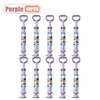 Set of ten purple rotating firework water blaster toys for kids