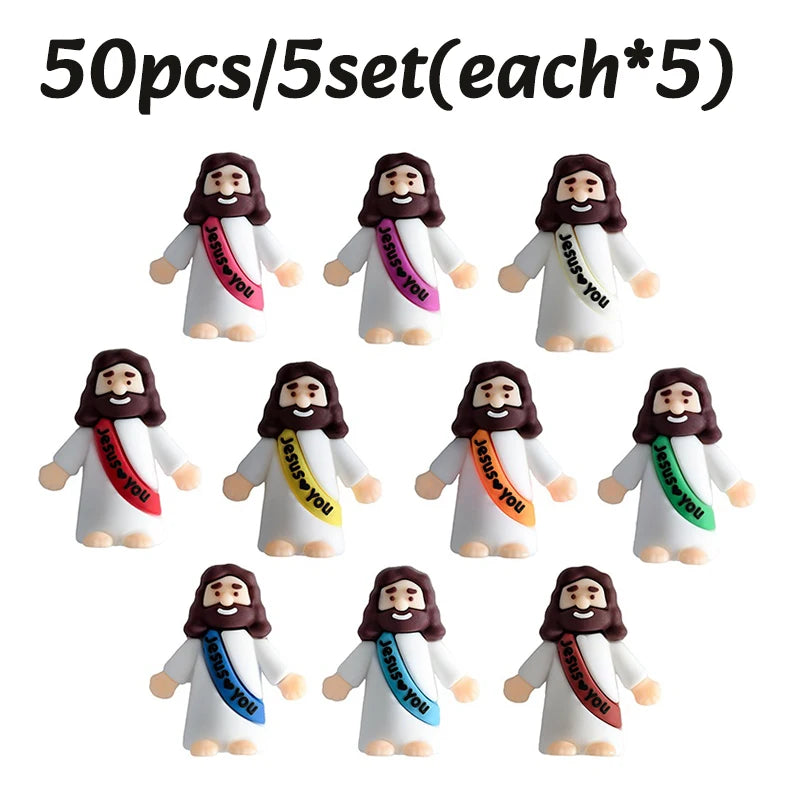 Mini Jesus Figurine Set for Easter Decorations