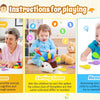 Anleitung zum Spielen: Sensorisches Igelspielzeug für Kleinkinder, zeigt Sortieren und Benutzung