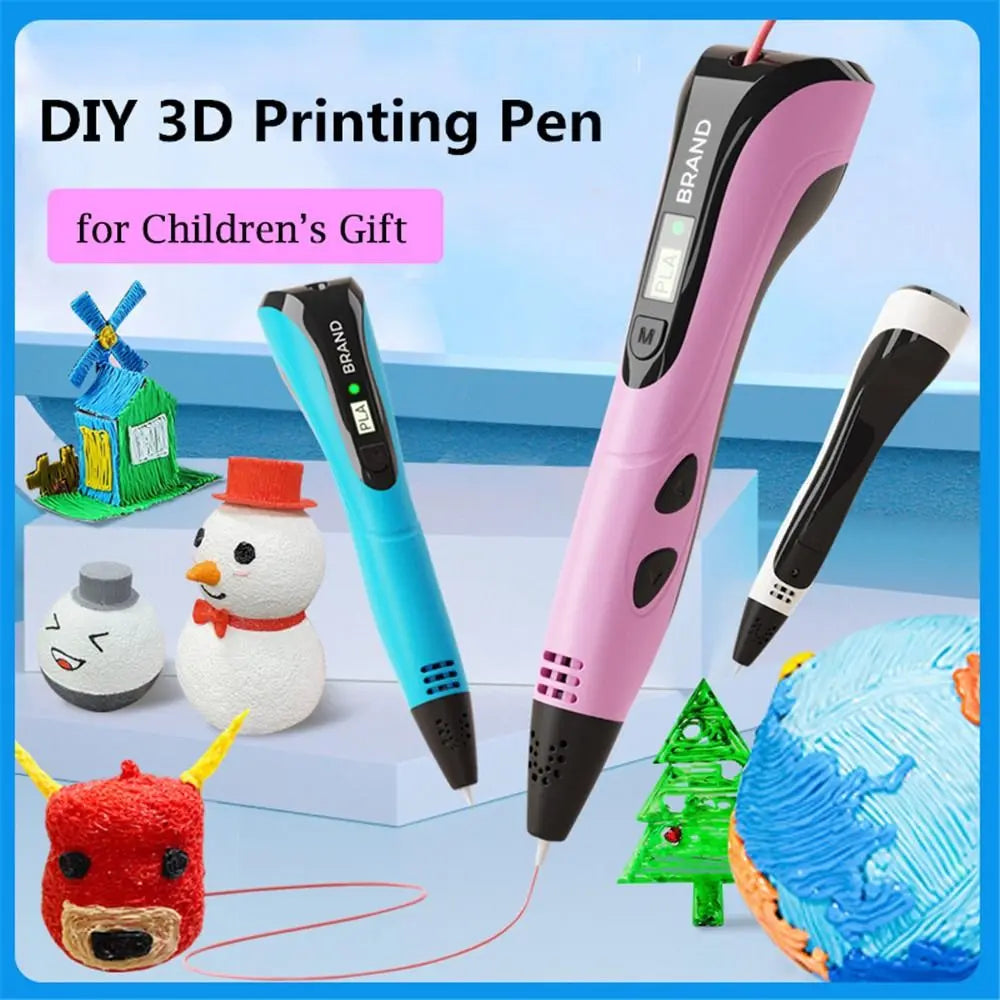 3D Printing Pen with LCD Screen and Adjustable Speed