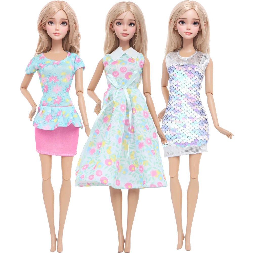 Sequin Doll Fashion Dress Set for 12-Inch Dolls