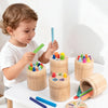 Wooden Montessori Color Sorting Toy for Toddlers
