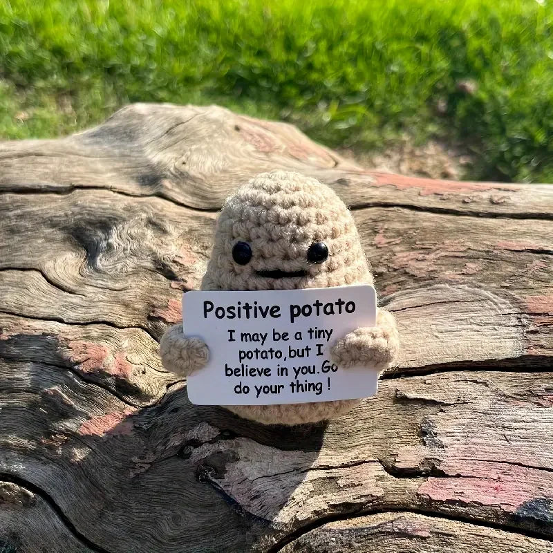 Handmade Crochet Emotional Support Poo Doll with Card