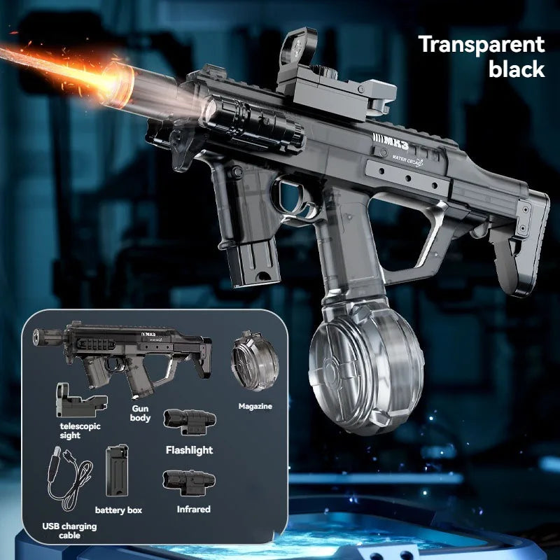 Electric Water Blaster with LED Lights for Outdoor Fun