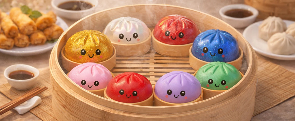 Glitter Dumpling Squishy Stress Relief Toy