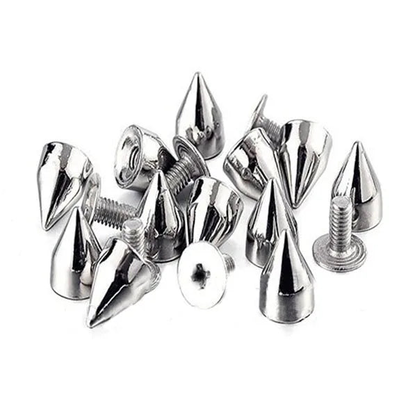 Double-Cap Cone Studs for DIY Punk Fashion