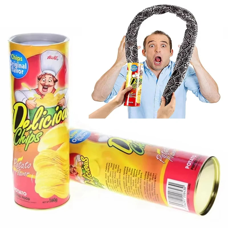 Surprise Prank Snake in a Potato Chip Can