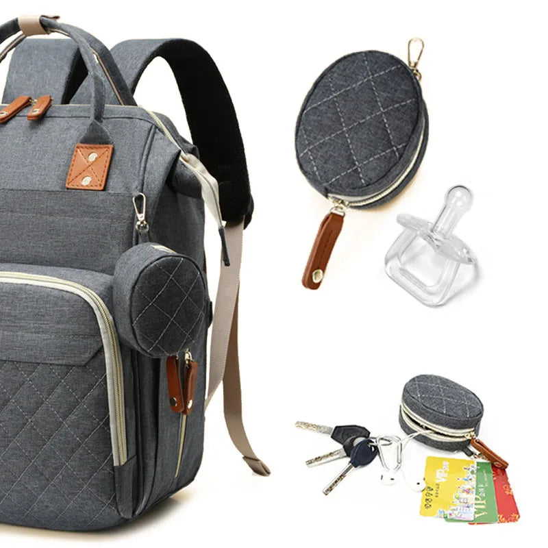 Large Waterproof Diaper Bag Backpack with Insulated Bottle Pocket