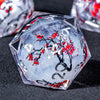Liquid Core Glow D&D Dice Set with Sharp Edges