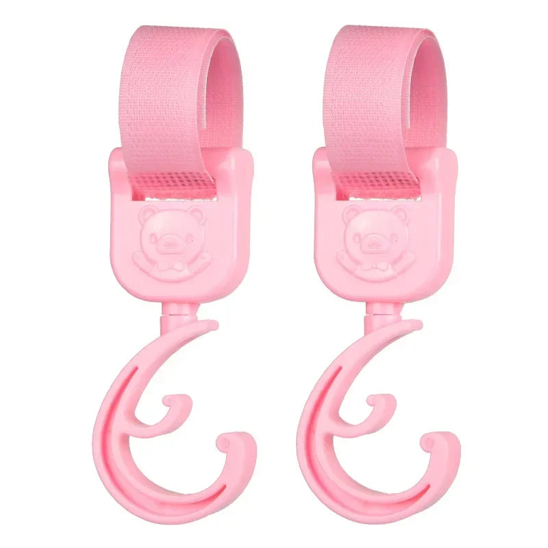 360° Rotating Stroller Bag Hooks – Universal Organizer for Baby Prams