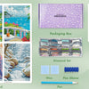 Beginner Diamond Art Kit with 12 Postcard-Style Scenic Designs