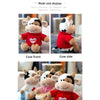 A multi-slot display of adorable soft cow plush toys showing the front and side views.