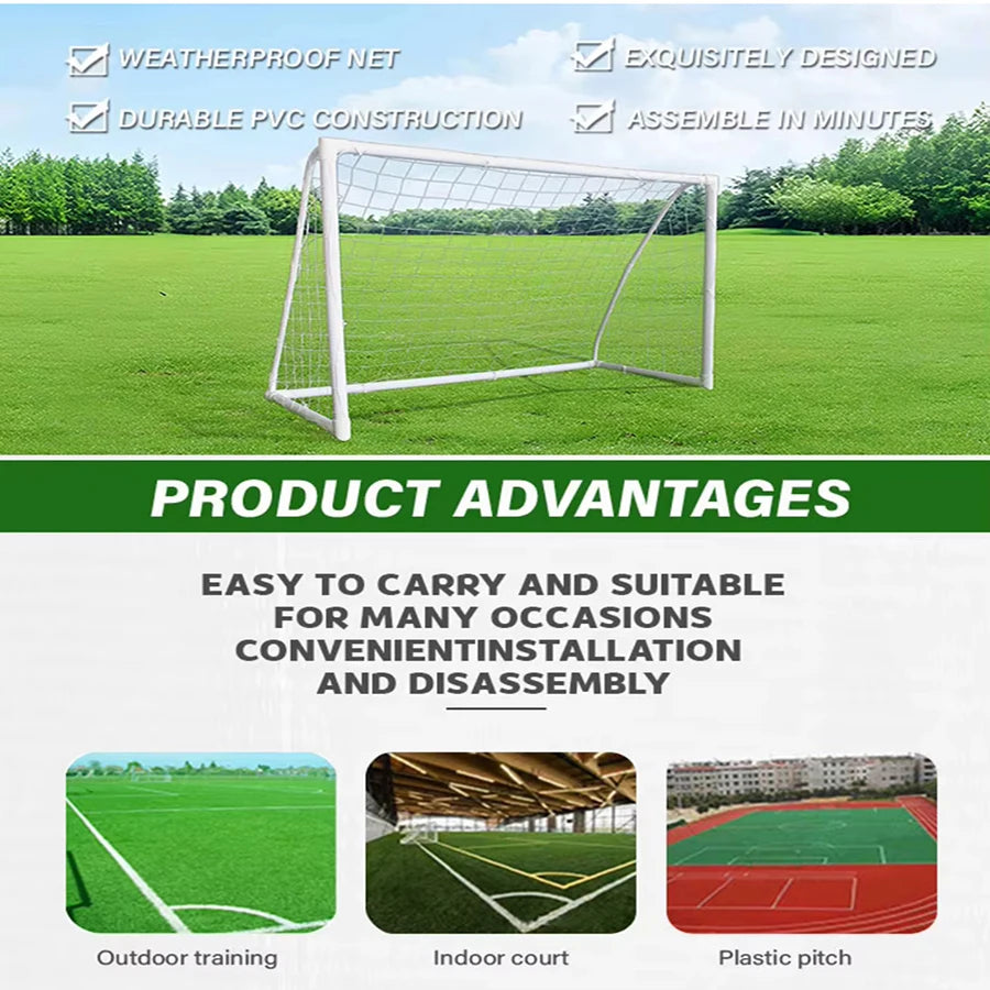 Portable Foldable Soccer Goal Set with Ball and Pump