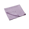 A folded lavender cotton-linen dinner napkin with a visible pocket.