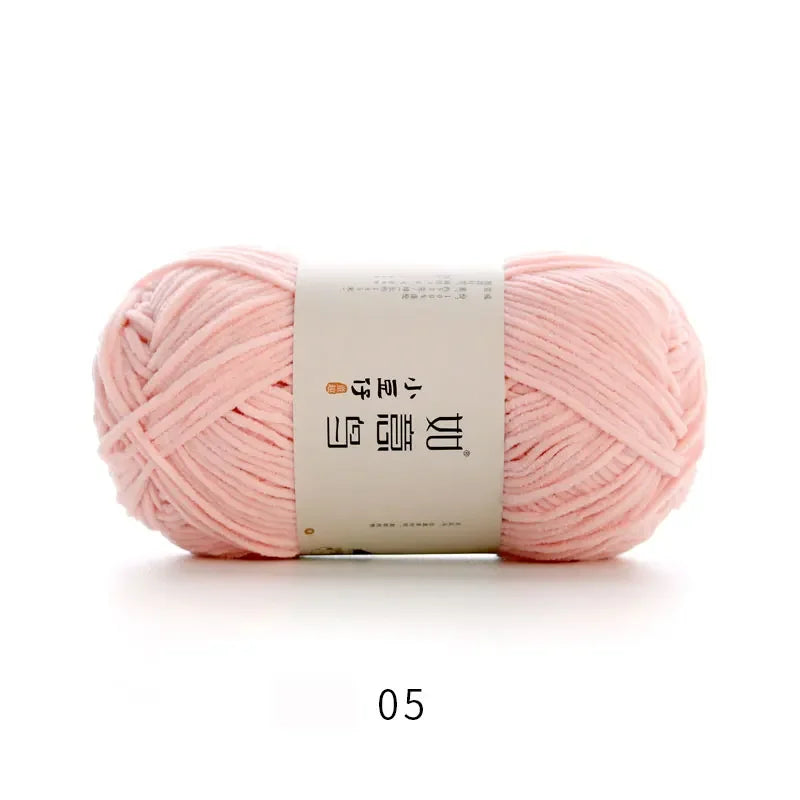Soft Chenille Yarn for Knitting & Crochet - 50g Ball