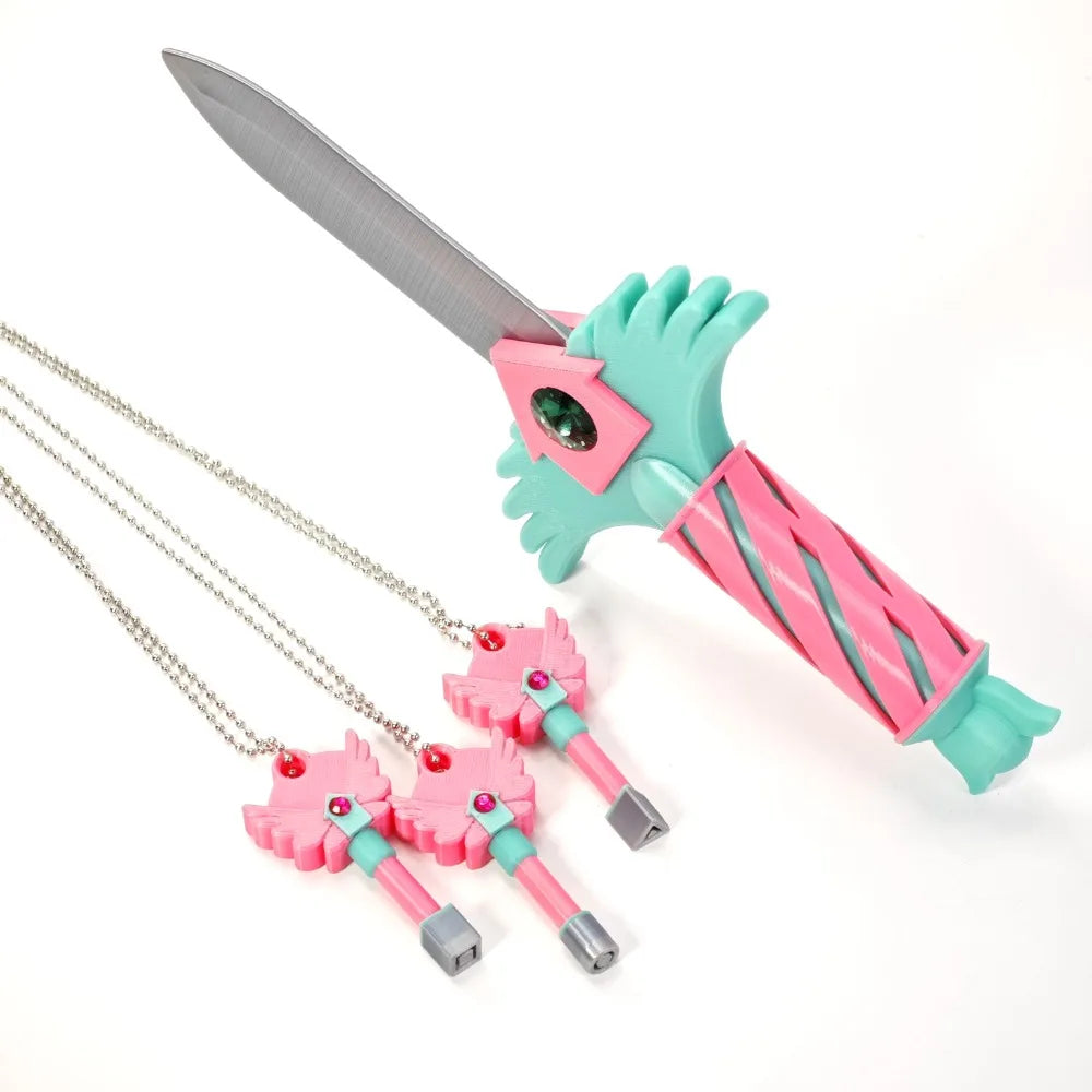 Squid Game Style Dagger Necklace Set (4-Pack)
