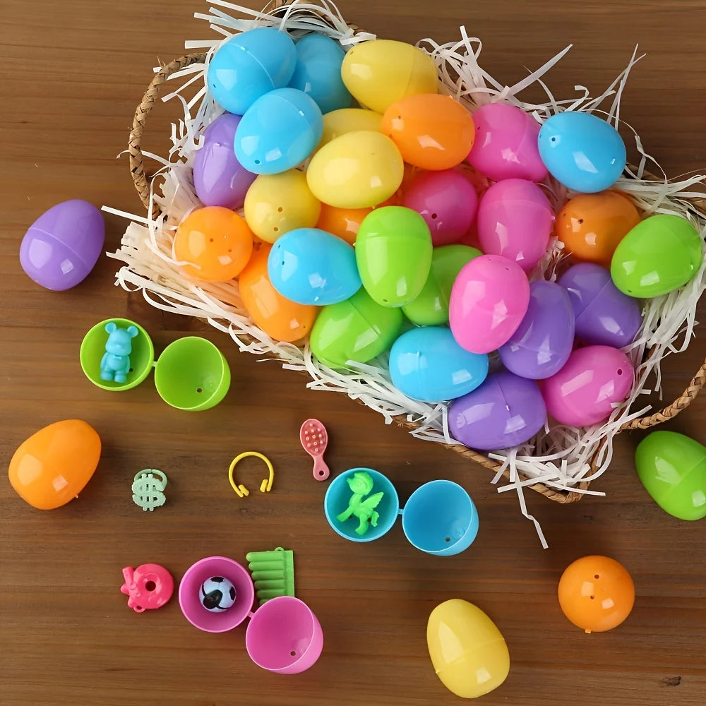 100-Pack Fillable Plastic Easter Eggs for Hunts & DIY Crafts
