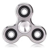 Silver aluminum alloy fidget spinner with four bearing holes