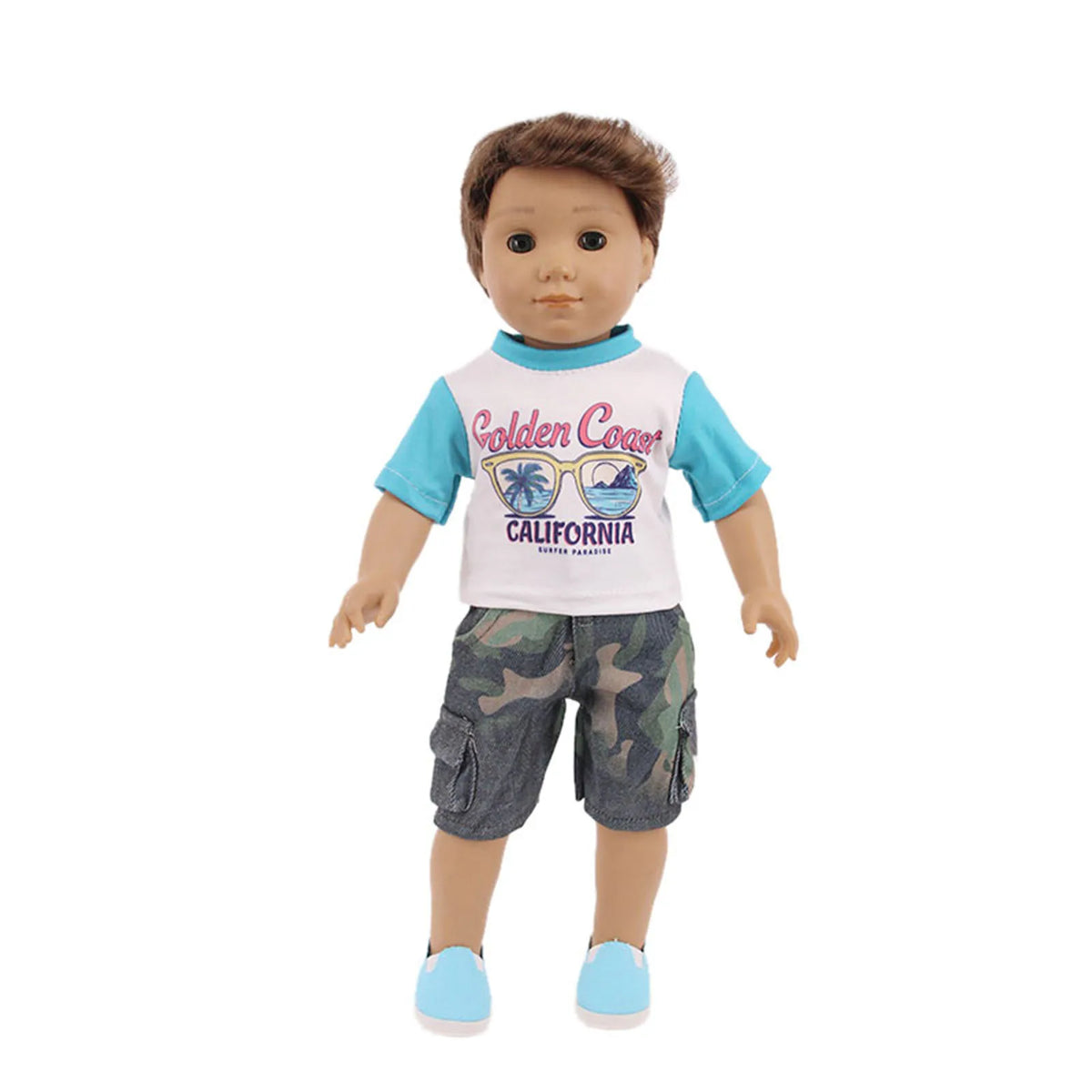 Bear Print Casual Outfit for 43 cm Baby Dolls