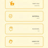 A graphic illustrating the benefits of a product, categorized by parent-child interaction, material safety, educational value
