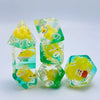 Acrylic Polyhedral Dice Set with Animal Duck Fillers