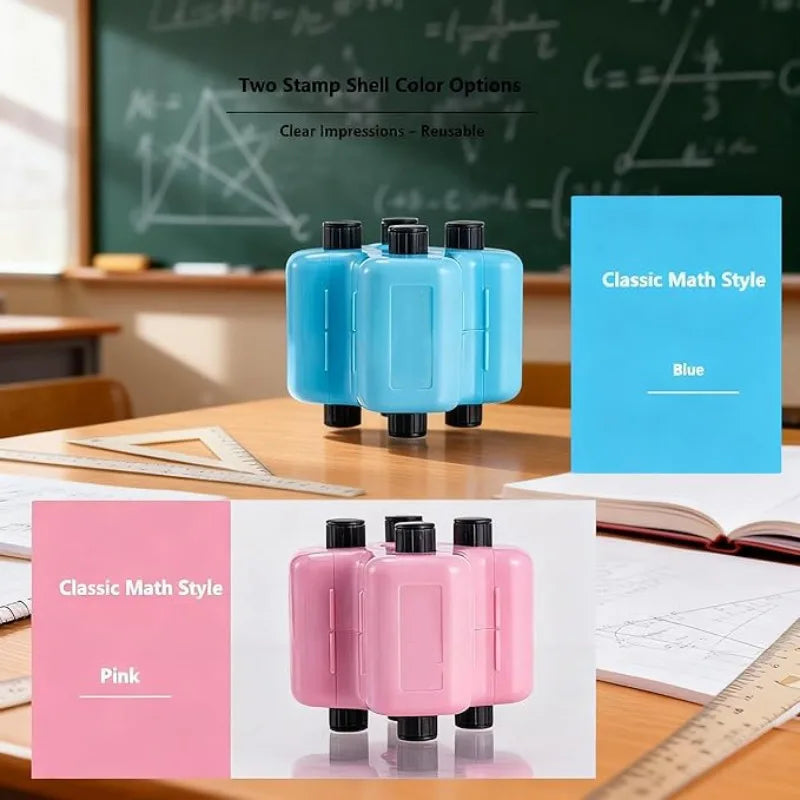 4-in-1 Math Roller Stamp for Addition, Subtraction, Multiplication & Division