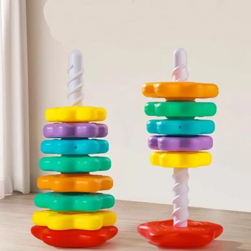 Montessori Rainbow Spinning Stacking Toy