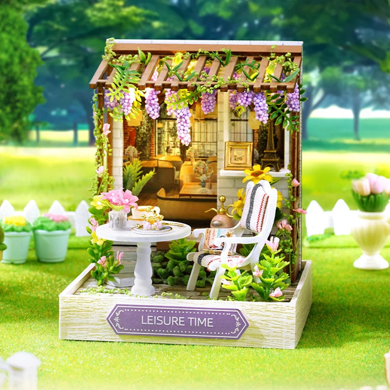 DIY Miniature Wooden Dollhouse Kit – Handcrafted 3D Puzzle Room