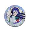 Anime tinplate badge pin featuring Saiki Kusuo and Teruhashi Kokomi cosplay characters