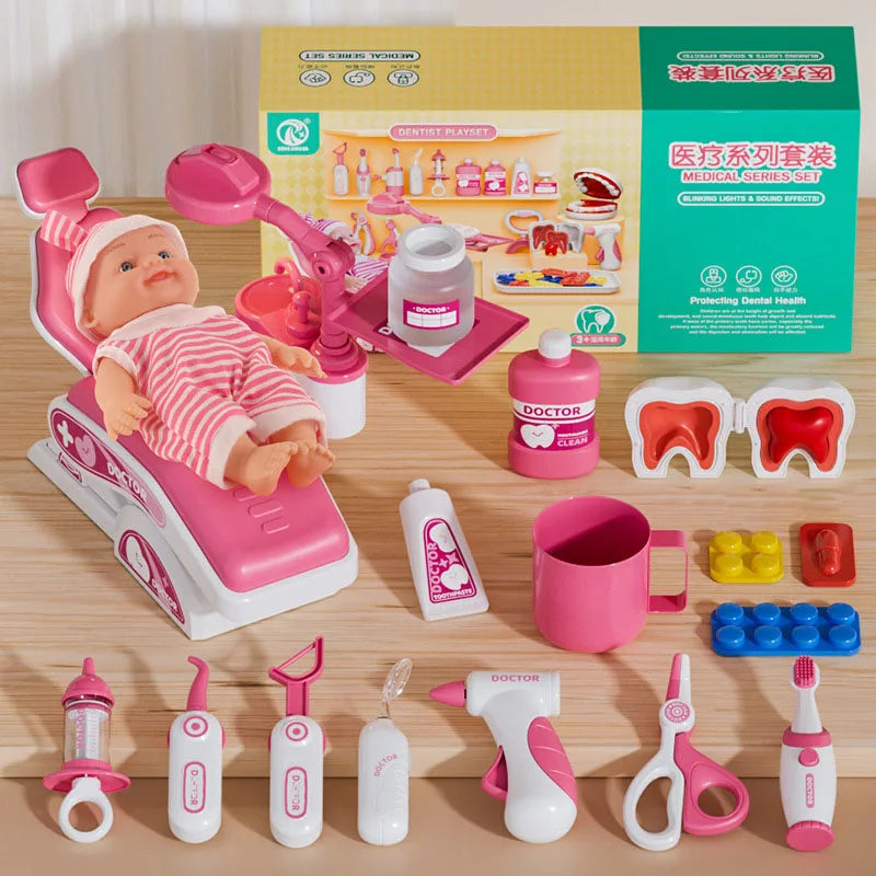 Kids Doctor Pretend Play Medical & Dental Kit