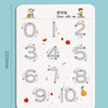 A white tracing workbook for children featuring numbers 0 through 10 with corresponding fruits and a drawing prompt.