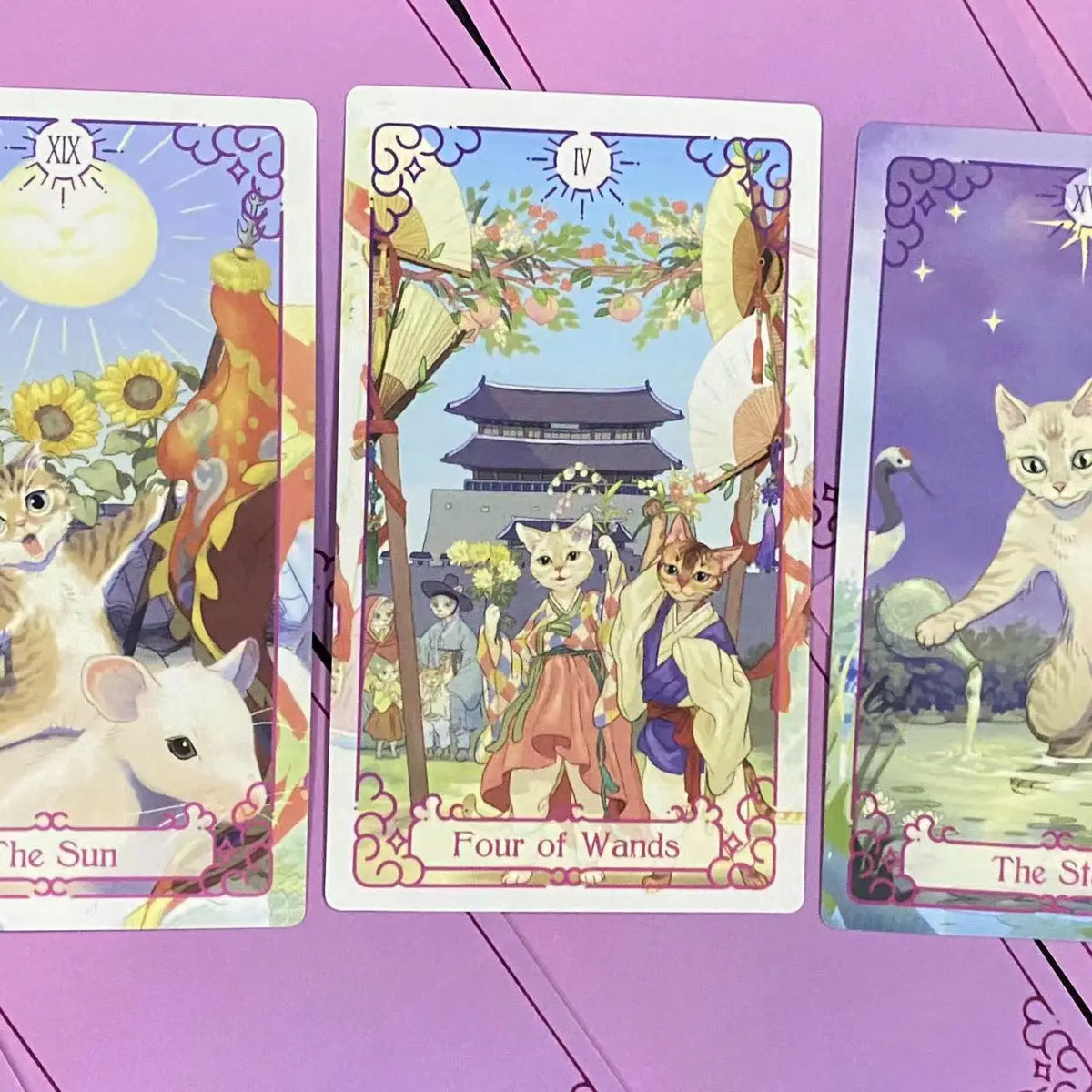 Purple Cat Tarot Card Deck with Guidebook