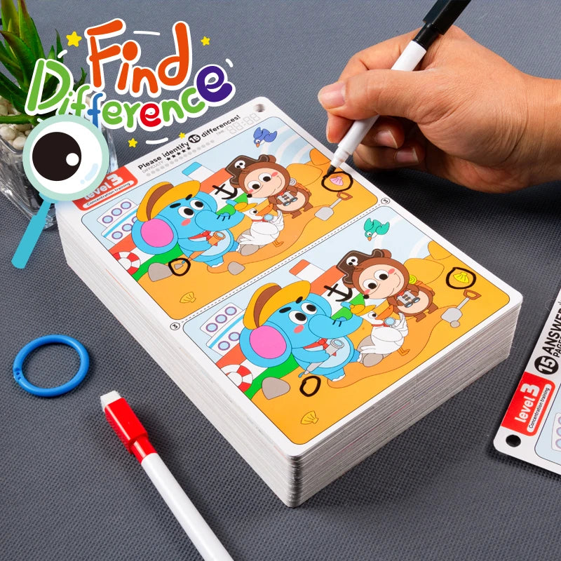 Spot the Difference Cards – Reusable Observation Game for Kids