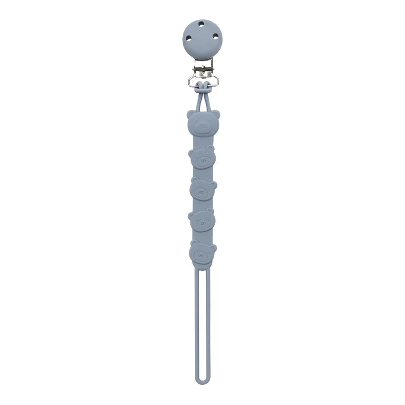 3-in-1 Silicone Pacifier Clip with Adorable Cartoon Animal Design