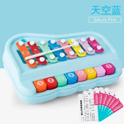 Montessori Wooden Xylophone for Toddlers – 8-Tone Musical Toy for Ages 0-3