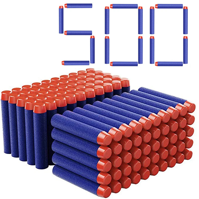 50-Pack Soft Foam Dart Refills for Toy Blasters (7.2cm)